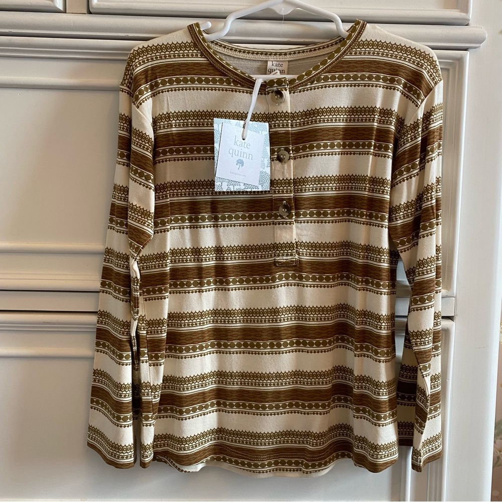 NWT Kate Quinn Boys Striped Henley
